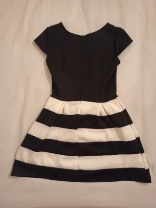 Vestido marinero blanco y negro