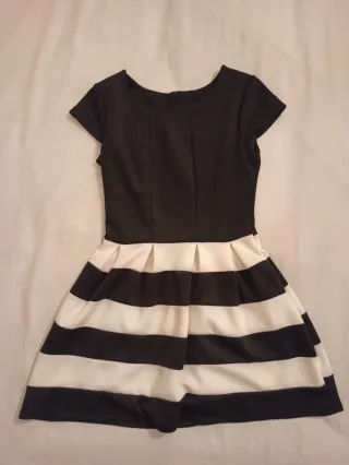 Vestido marinero blanco y negro