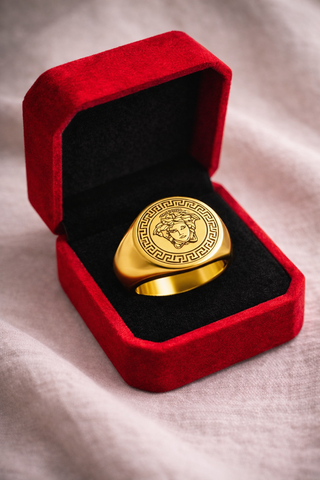 Anillo Versace Eros Dorado