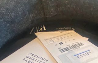 Abrigo corto Zara lana Manteco. Talla M