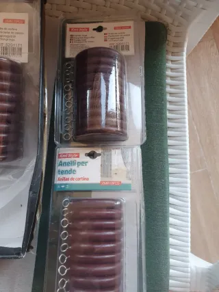 Anelli per tende Kmt Style in legno nuovi