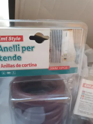 Anelli per tende Kmt Style in legno nuovi