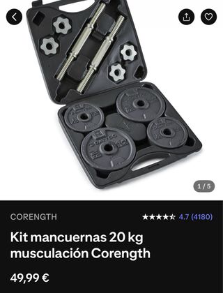 Juego de Pesas con Maletín. Falta un disco pequeño