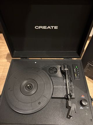 Tocadiscos CREATE Portátil USB Bluetooth Negro
