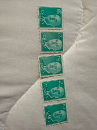 5 Sellos España 1,50 Pesetas
