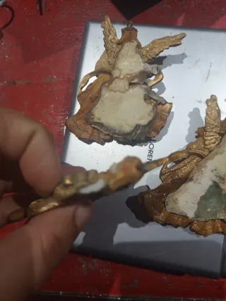 3 Anjos Decorativos Dourados