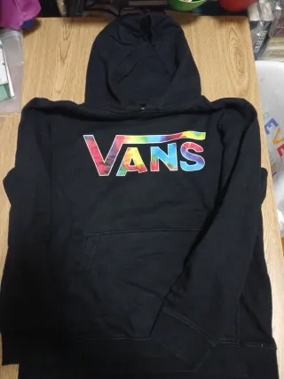 Sudadera Vans Negra con Logo Tie-Dye