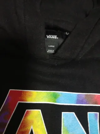 Sudadera Vans Negra con Logo Tie-Dye