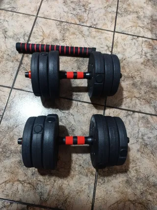 Juego Mancuernas Ajustables Pesas Gimnasio 20kg