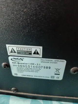 Altavoces Multimedia NGS Negro