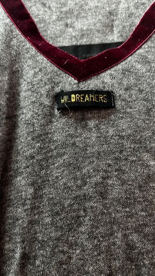 Vestido / camisón gris “HEARTBEAT” con detalles