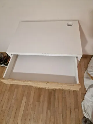 Escritorio Ikea Blanco y Yute