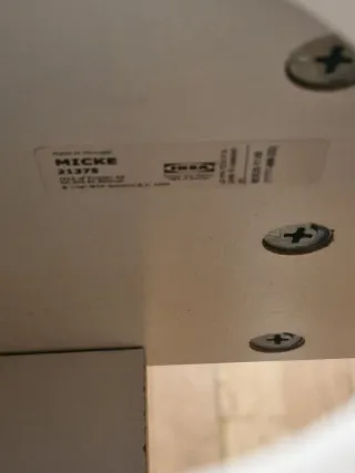 Escritorio Ikea Blanco y Yute