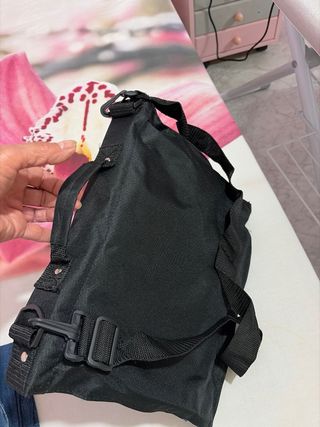 Maletín cartera negro y azul