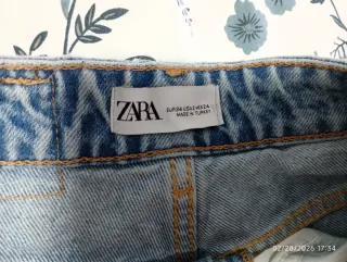 Pantalones anchos denim tiro alto