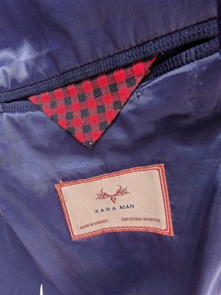 Americana ZARA MAN Azul Marino Talla 50