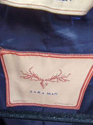 Americana ZARA MAN Azul Marino Talla 50
