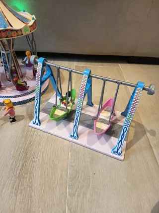 Playmobil giostra, altalene, stand e giardino