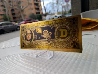 5 Banconote DOGE Coin Oro Collezionabili