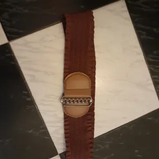 Cinturón elástico marrón