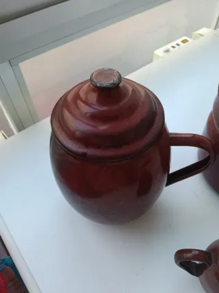 Juego de Cacerolas Metálicas Marrones