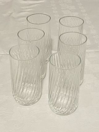 Set 6 Bicchieri Vetro Trasparente