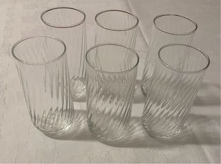 Set 6 Bicchieri Vetro Trasparente