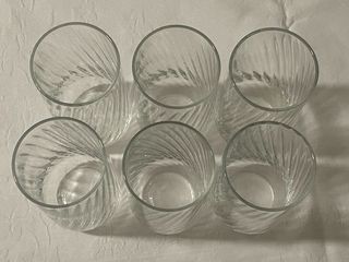 Set 6 Bicchieri Vetro Trasparente