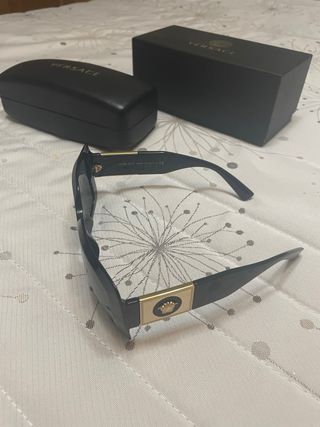 Occhiali da sole Versace originali neri e dorati
