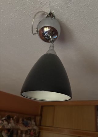 Lámpara colgante industrial negra