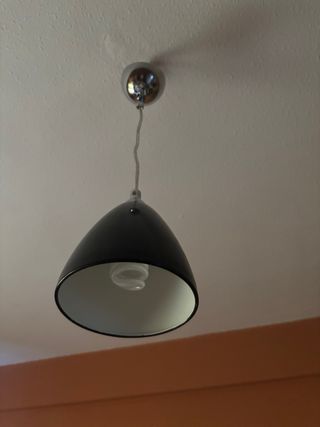 Lámpara colgante industrial negra