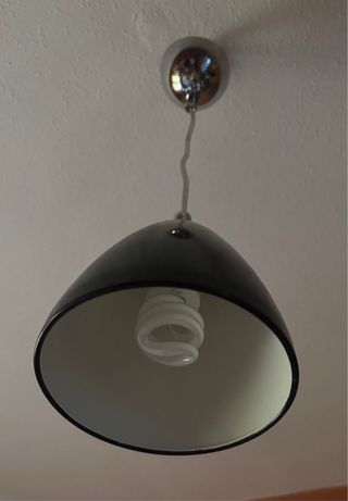 Lámpara colgante industrial negra