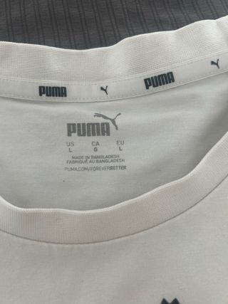 Camiseta Puma Blanca Manga Corta