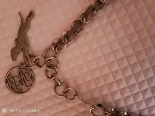 Collar cadena plateada Bimba y Lola  Logotipo Galg