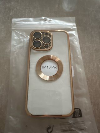 Custodia iPhone 13 Pro con Anello Dorato