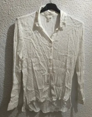 Camisa blanca con estampado Talla 42