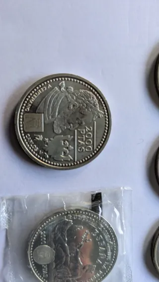 Colección de monedas de plata de 2000ptas