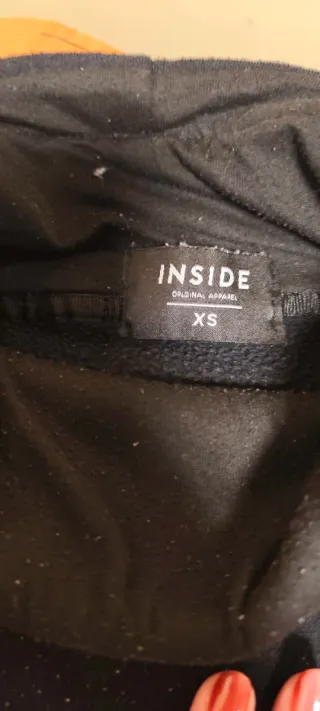 Sudadera Inside cuello alto gris y negro