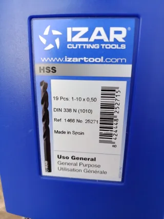 Juego de 19 brocas para metal sin estrenar