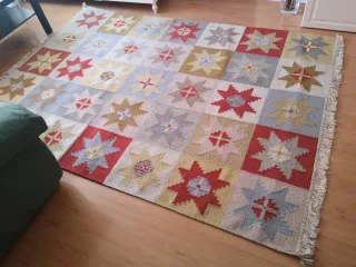 Tappeto in lana multicolore