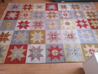 Tappeto in lana multicolore