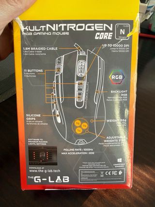 Mouse Gaming G-LAB Kult Nitrogen Core RGB