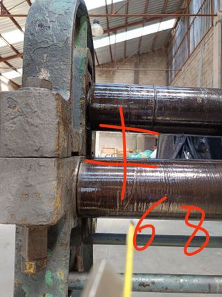 Curvadora de chapa industrial