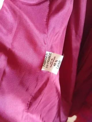 Abrigo vintage francés cuadros multicolor