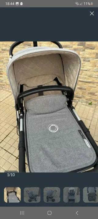 Carrito y Silla Bebé Bugaboo Cameleon 3 gris/beige