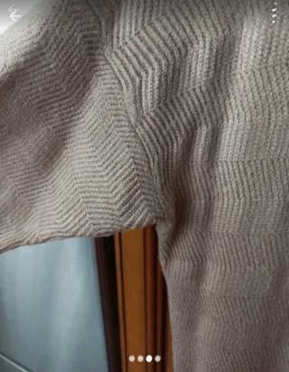 Vestido de punto mujer beige  a media pierna