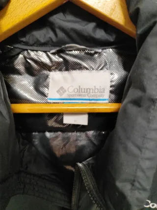 Parka Columbia Caballero Negra y Naranja