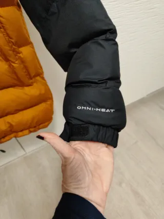 Parka Columbia Caballero Negra y Naranja