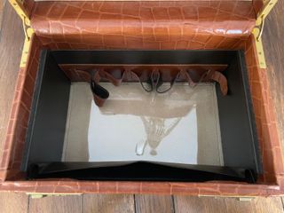 Neceser de piel efecto cocodrilo