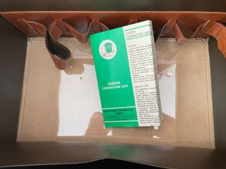 Neceser de piel efecto cocodrilo